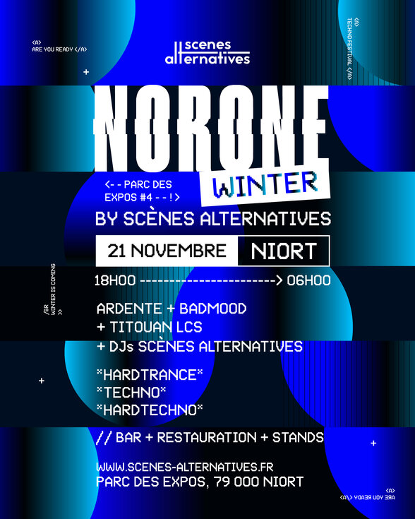 Affiche Norone Winter by Scènes Alternatives – 21 novembre, Parc des Expos, Niort