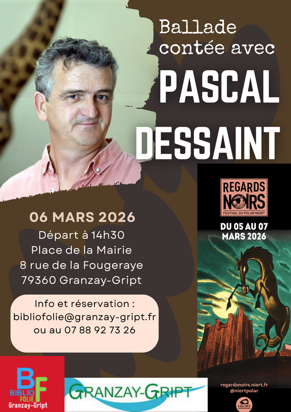 Affiche : départ à 14h30 Place de la Mairie, 8 rue de la Fougeraye, Granzay-Gript – festival Regards Noirs du 5 au 7 mars 2026