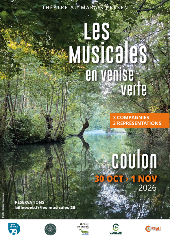 Affiche des Musicales en Venise verte – Coulon, 30 octobre au 1er novembre 2026