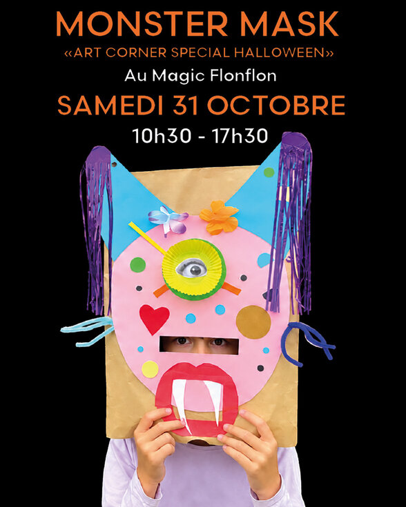 Affiche Monster Mask – Art Corner spécial Halloween au Magic Flonflon, samedi 31 octobre
